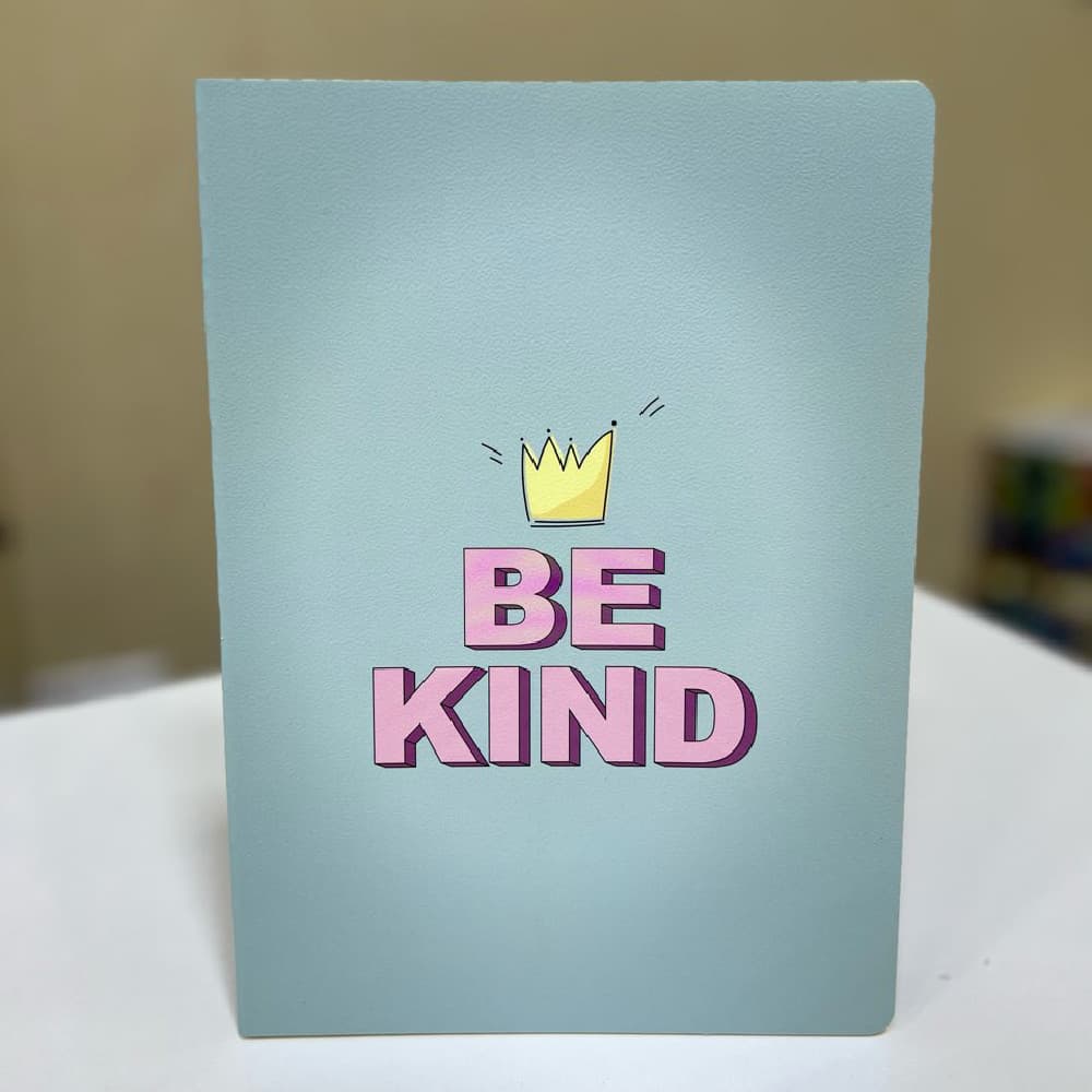 "Be kind" ýazgyly depder (18*25 sm) gök